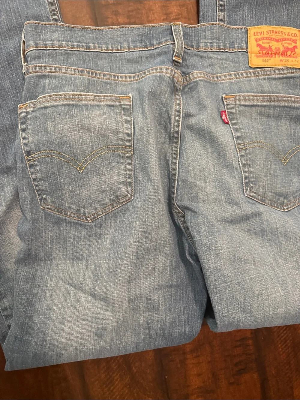 Men's Levi Blue Straight-Leg Jeans 34x32